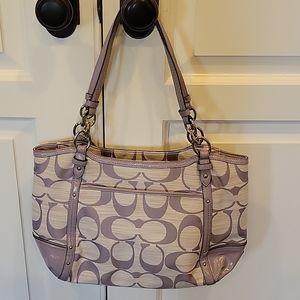 Coach Signature Alexandra Ombre Large Lavender Canvas Tote #M1220-F21919